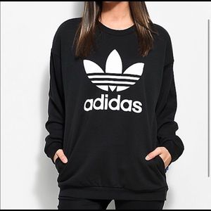 adidas black pull over